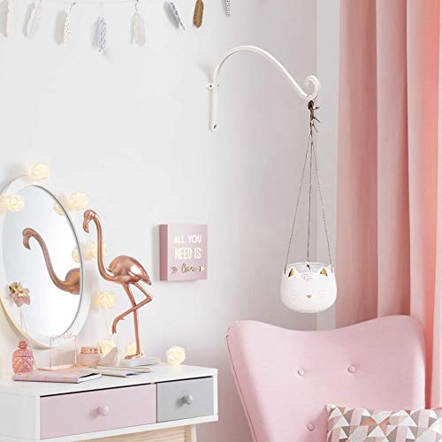 AJART White Plant Hanger Outdoor: 12-Inch Plant Hooks for Wall Indoor - Metal Plant Bracket Hook for Hanging Flower Baskets - size: 12 Inch, style: Plant Hooks White