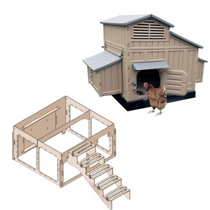 Large Chicken Coop & Stand with Stairs - style: Large Coop & Stand w/ Stairs