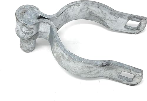 Chain Link Gate Post Hinge - Heavy Duty Pressed Steel - Includes Carriage Bolts & Nuts (Galvanized Steel, 1-5/8") - color: Galvanized Steel, size: 1-5/8 Inch