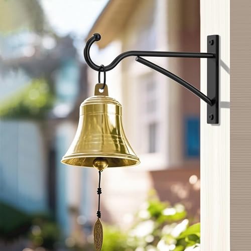 6 Inch 2 Pack Heavy Duty Plant Hangers Outdoor, Metal Plant Brackets for Hanging Baskets, Plant Wall Hooks for Bird Feeders, Wind Chimes & Lanterns, Premium Metal Hooks Matte Black, 30lbs Capacity - size: 6 in, 2 pk