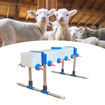 Lamb Drink Feeder Calf Feeding for Nursing,Little Cow Calf Milk Drinking Farm Livestock Breeding Feeder for Farm Lamb, 12 Head with Holder