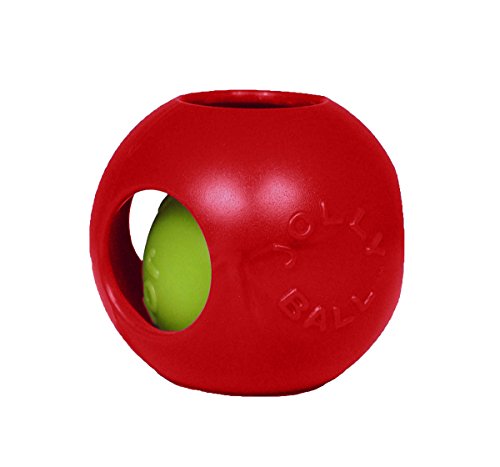 Jolly Pets Teaser Ball Dog Toy, Extra Large/10 Inches, Red (1510 RD) - color: Red, size: XL (10 in)