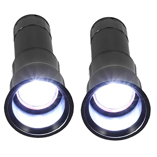 2pcs Handheld Egg Candling Lamp High-Brightness Incubator Light for Chicken Duck Goose Eggs Portable Egg Tester for Easy Hatching Assessment and Fertilization Check - color: Black