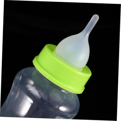 BESPORTBLE 4pcs Silicone Puppy Feeding Bottle Safe and Durable Pet Feeder with Wide Aperture Includes Replacement Bottle Mouth Cleaning Brushes Random Color