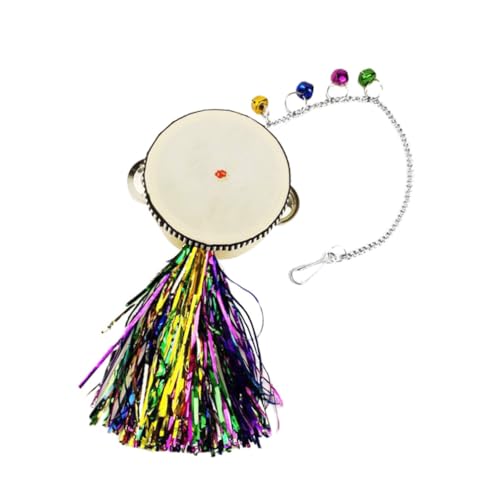 Outanaya Chicken Toy Egg Laying Feature Pet Chicken Hanging Mirror Interactive Plaything