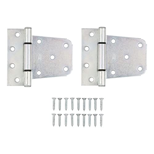 National Hardware N220-137 V287 Extra Heavy Gate Hinges in Zinc plated, 2 pack - color: Zinc Plated