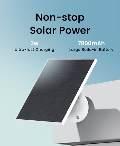 CasaCam Solar Security Camera | Outdoor Wireless, 2K+2K Dual Lens | Battery Powered, Dual PIR Sensors, Auto Tracking, 2.4G/5G WiFi, Color Night Vision, No Monthly Fee, SD & Cloud Storage, WS26
