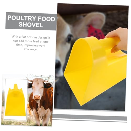 BESPORTBLE 2pcs Plastic Feed Shovel for Livestock Durable Farm Food Scoop for Poultry Cattle Sheep Thickened Design for Efficient Feeding