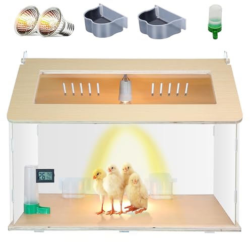 25~40 Newborns Chick Brooder Box Quail Cage Bird Playground Egg Incubator Chick Starter Kit