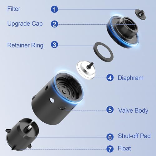 Float Valve For Water Tank Designed for Water Level Control, Auto Filling&Shut Off, Durable Nylon Resin Water Trough Float Valve for Livestock tank,Stock Tank,Aquariums etc Black 1pc - style: Black 1pc