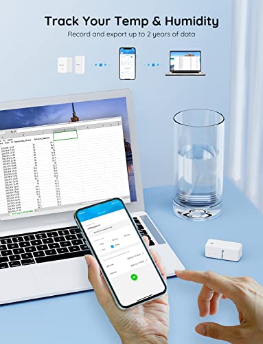 Govee WiFi Hygrometer Thermometer Sensor 3 Pack, Indoor Wireless Smart Temperature Humidity Monitor with Remote App Notification Alert, 2 Years Data Storage Export, for Home, Greenhouse - style: BT Gateway + 3 Sensors