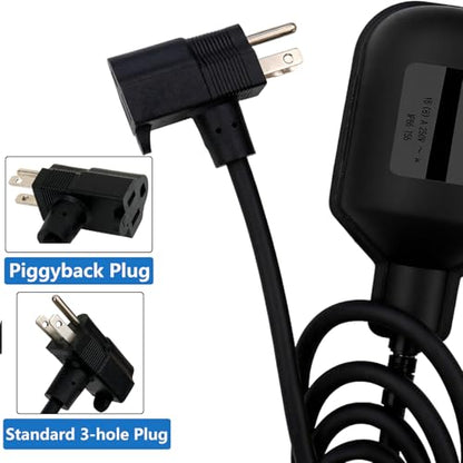 WHK Sump Pump Float switch Tethered Universal Float Switch Repalcement for Sump Pump Septic Sewage Water Tank,Durable Waterproof (Piggyback plug,10FT Cord)