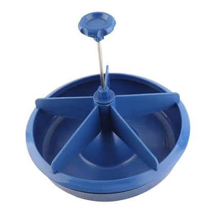 Feeder, 5 Slots Plastic High Capacity Feeding Bowl, Trough with Removable Inner Components for Pigs and Livestock