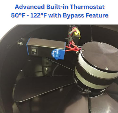 iLIVING 14" HYBRID Smart Thermostat Solar Roof Attic Exhaust Fan, 40-Watt, 1150 CFM, Cools up to 2900 Sq.Ft. Coverage Area, Black - style: Solar Power Hybrid Smart