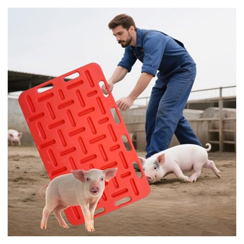 JYHHCYS Lightweight Pig Sorting Panels, 30in 38'' 48 Inch Long Portable Livestock Sorting Panel for Farms & Ranches, One-Piece Molding Safety Hog Panels Easy to Hold & Carry(Small) - size: Small