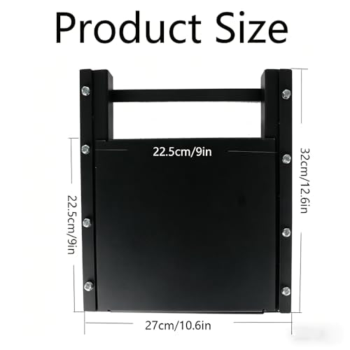 Heavy Duty Sliding Grain Gate,Sliding Gate,9 inch x 9 inch Farm Gate,Sliding Grain Gate for IBC Tote (Black) - color: Black