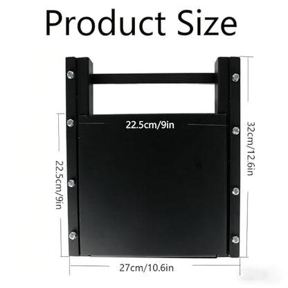 Heavy Duty Sliding Grain Gate,Sliding Gate,9 inch x 9 inch Farm Gate,Sliding Grain Gate for IBC Tote (Black) - color: Black