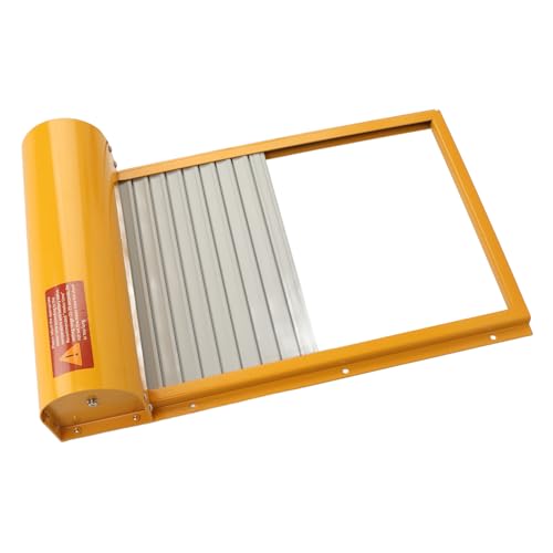 Jeanoko Solar Powered Automatic Chicken Coop Door with Timer, Sturdy Metal Frame, Protecting Poultry, for Chicken Duck Goose Farm Safety Equipment (Yellow) - color: Yellow