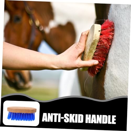 Horse Grooming Brush for Cattle and Horses Hard Bristle Cleaning Tool for Removing Dirt Mud and Loose Hair Comfortable Handle Design for Grooming and Massaging