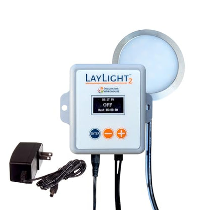 AutoCoop LayLight2 with Smart Timer - Automatic Chicken Coop LED Daylight Extender - Chicken Coop Light with Programmable Settings for Boosting Chicken Egg Production
