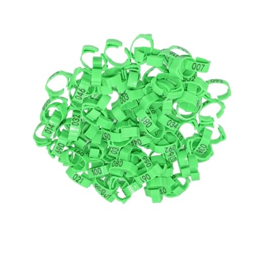 25pcs 100pcs Chicken and Duck Pigeon Leg Small Foot Ring Clasp Poultry Chick Goose Animal Identification Tool for Easy Flock Management(Poultry Green 25pcs) - color: Poultry Green 25pcs