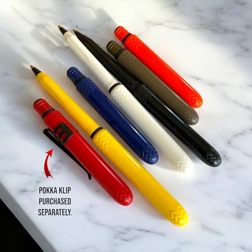 The USA Made Pocket Pen – 8 Pack – compact, affordable, lightweight, EDC black ink ballpoint pen – waterproof and floats – carries small, writes big (Flat Dark Earth) - color: Earth Green