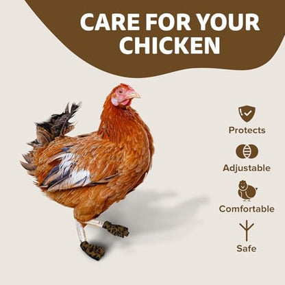 Chicken Shoes for Injured Feet – Protective Neoprene Footwear for Chicken, Open-Toe Design for Bumblefoot Relief, Made in USA (Chicken Shoes, Royal Blue, Medium Chickens) - color: Royal Blue