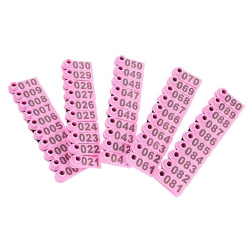 POPETPOP 100Pcs Sheep Ear Tags for Livestock Identification Durable TPU Animal Tags for Cattle Goats Pigs Numbered for Farm Use and Management
