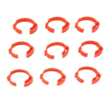 100Pcs Colorful Plastic Chicken Leg Buckle Rings, Retractable Poultry Identification Bands for Chicken Duck Bird, Safe and Material for Poultry Feeding Supplies (Red (100 Pieces per Pack)) - color: Red (100 pieces per pack)
