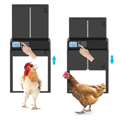 Hatching Time Smart Automatic Chicken Coop Door with Timer – Battery Operated Electric Chicken Door, Predator-Proof Safety, Weather-Resistant, Easy Install Auto Chicken Coop Door for Poultry