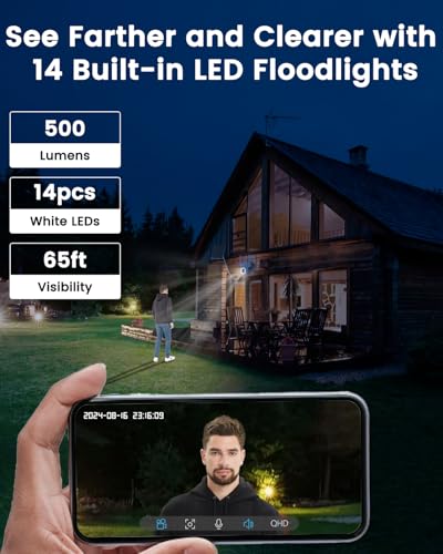 UCOCARE 4G LTE Cellular Security Camera Solar, No WiFi Outdoor Camera with SIM Card, 4MP HD 360° Pan Tilt, Color Night Vision, Motion Alerts, Off-Grid Camera for Farm Ranch Cabin Construction Site