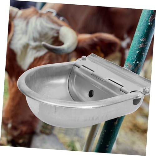 Abaodam Stainless Steel Automatic Waterer for Cattle and Horses Self-Filling Livestock Water Bowl with Float Valve Sturdy Livestock Water Feeder for Farm Animals