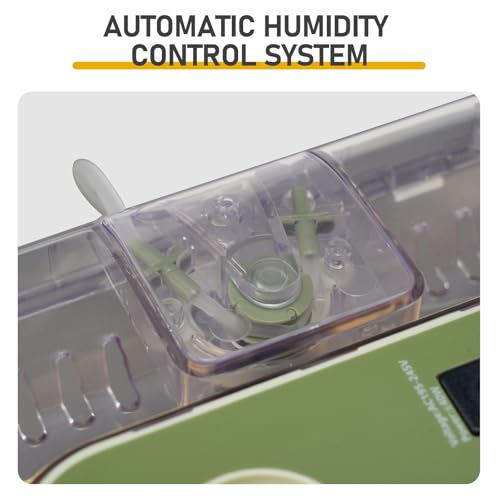 12 Egg Incubator w/Automatic Turning, LED Candling, Digital Temperature & Humidity Display, Fahrenheit LCD, for Chicken Eggs, US Standard 110v, Poultry Incubator, Mini Egg Incubator, Egg Hatching Kit