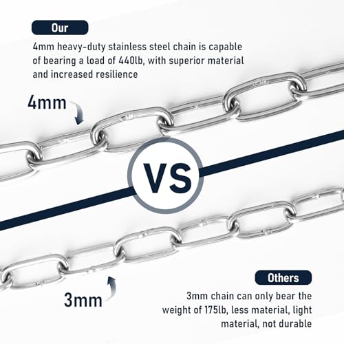 Gate Chain for Outdoor Fence - Rustproof Metal Gate Latch Chain with Hooks, Secure and Durable for Garden, Yard, and Farm Use - Easy Installation, Weather Resistant (1 Pack) - size: 20inch-1PCS