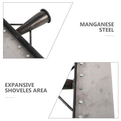 Toddmomy Heavy Duty Manganese Steel Cleaning Shovel for Farm Manure Removal, 38cm Flat Metal Scraper Tool for Barn and Livestock Facility Maintenance