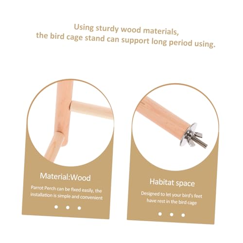 Natural Bird Perch Stand for Parakeets and Parrots Chewable Toy Platform for Bird Cages Easy to Install Safe and Perch Accessory