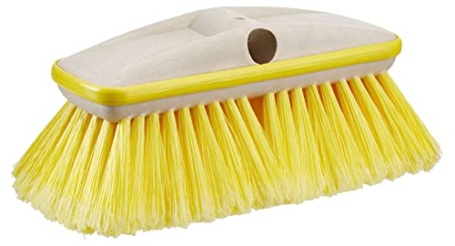 STAR BRITE Premium 8" Soft Brush Head W/Bumper - Dual Connections Fit Either Standard 3/4" Threaded Poles or Extend-A-Brush Handles (Soft) (Yellow) (040161) - color: Yellow, size: Deluxe 8" Brush