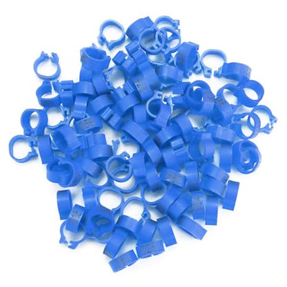 100Pcs 8MM 001 to 100 Numbered Plastic Letter Pigeon Bird Leg Bands Rings, Pigeon Identify Rings, Training Supplies Leg Number Bird Bands for Letter Pigeon (Dark Blue) - color: Dark Blue