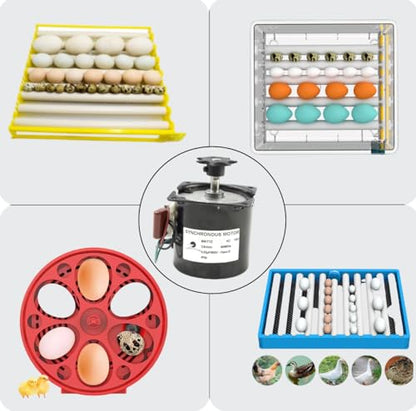 CHANCS 60KTYZ AC Synchronous Electric Geared Motor 110V 2.5-3RPM Incubator Accessories for Most Incubator Turning Egg - size: 2.5/3RPM+Gears