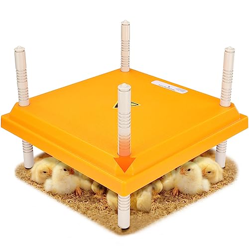 Brooder Heater for Chicks, 12" x 12" Thermostatically Controlled Brooder Heating Plate, Chick Brooder Heater with Adjustable Height and Angle