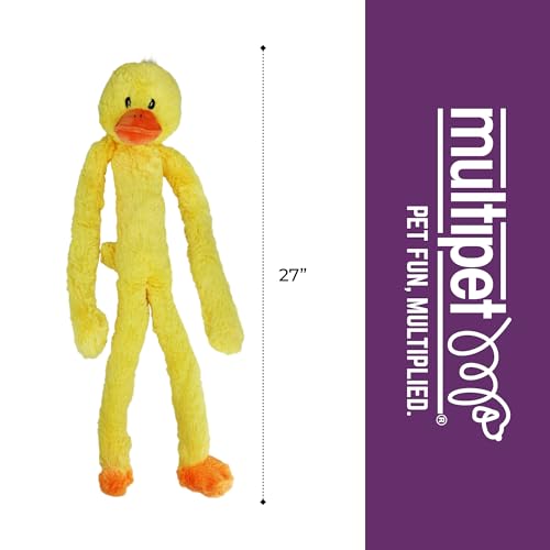 Multipet's Swingin Slevin XXL Oversized 30-Inch Yellow Duck Plush Dog Toy - size: 27", style: Duck