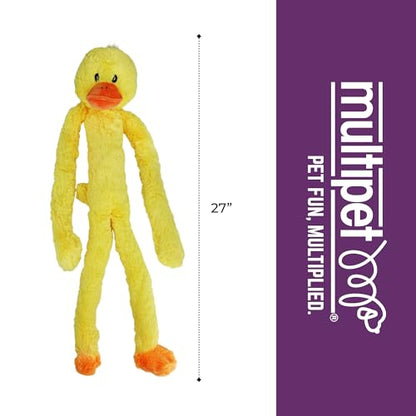Multipet's Swingin Slevin XXL Oversized 30-Inch Yellow Duck Plush Dog Toy - size: 27", style: Duck