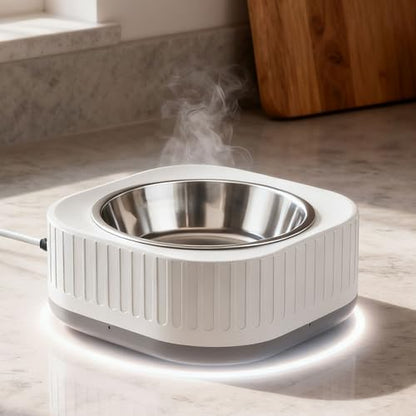Heated Water Bowls for Animals, Outdoor Thermostatic Control Heated Water Bowls, Heateds Waters Bowl for Outside Animals Dogs Cats Rabbits Chickens Birds, Provides Warm Water in Winter (Grey) - color: Grey