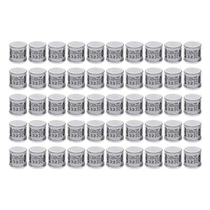 50 Pieces Pigeon Leg Rings Bird Rings Clips Aluminum Band Chicks Identification Band Reusable Suitable for Bird breeding Training Farm