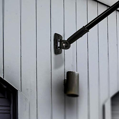 Black Flag Pole Mounting Bracket - Adjustable Durable Fade Resistant Outdoor Display for House Yard Porch Wall Patriotic Decor