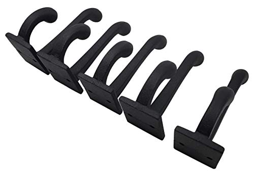 Cast Iron Coat Hooks - Wall Mounted Rustic Farmhouse Matte Black Cast Iron DIY Coat Towel Hat Scarf Bags Hook 5-Pack - style: Modern (Black)