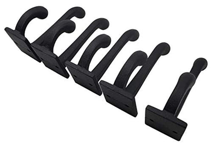 Cast Iron Coat Hooks - Wall Mounted Rustic Farmhouse Matte Black Cast Iron DIY Coat Towel Hat Scarf Bags Hook 5-Pack - style: Modern (Black)