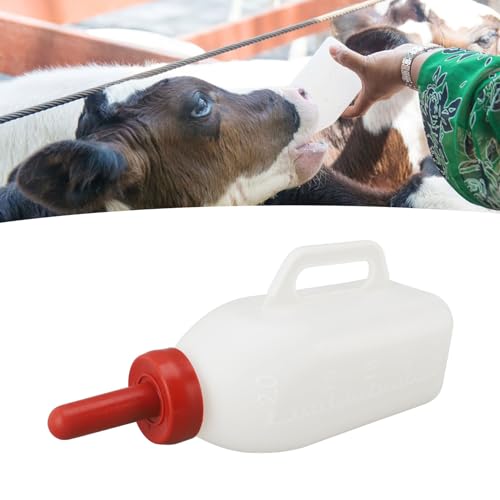 Calf Bottle, 2L Nursing Bottles Thicken Leakproof Silicone Nipple Calf Milk Feeder Nursing Feeding Bottle with Hand Grip Handle for Farm Pasture (-3111240031611)