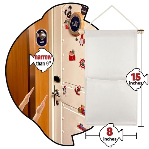RUNROLE 8 Inch Narrow Fish Extender to Right Fit the Cabin Door - 1, 2, 3, 4, 5 Pocket, Blank White for Easy Customization, 2026 &2027 FE for Gift Exchanges and Pixie Dust - size: 1 Pocket