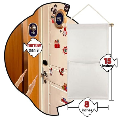 RUNROLE 8 Inch Narrow Fish Extender to Right Fit the Cabin Door - 1, 2, 3, 4, 5 Pocket, Blank White for Easy Customization, 2026 &2027 FE for Gift Exchanges and Pixie Dust - size: 1 Pocket